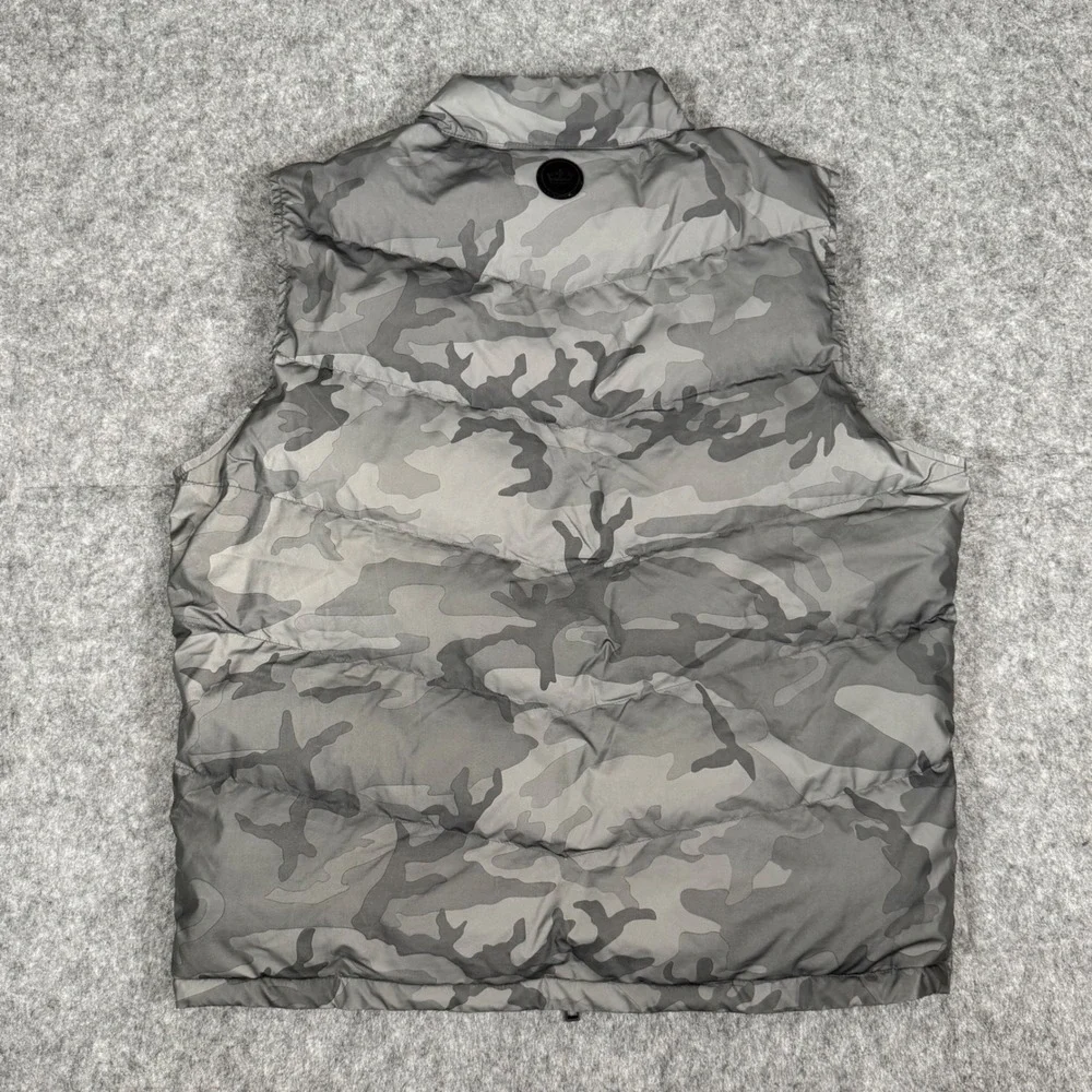 Peter Millar Mens XL Gray Camo Après Ski Puffer Vest Water Resistant MF22Z01